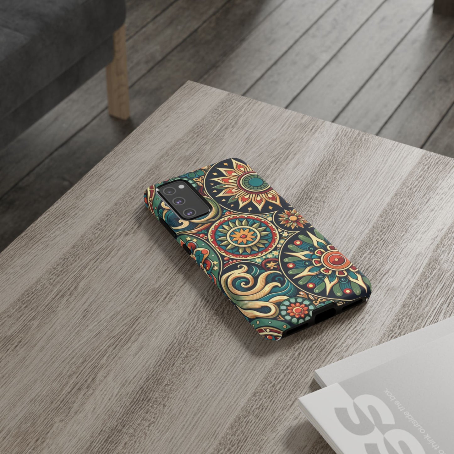 Boho Phone Case with Colorful Mandala Design, Stylish Phone Cover, Trendy Case for Women, Gift for Her, Bohemian Style Accessories