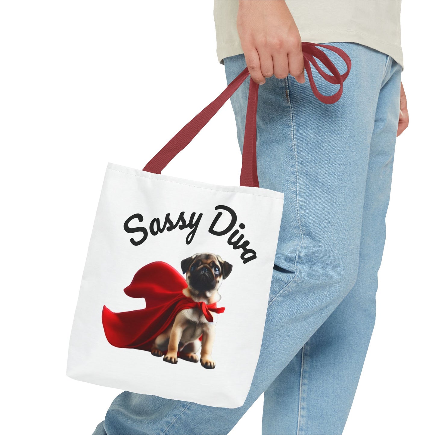 Sassy Diva Tote Bag, Stylish Eco-Friendly Bag, Pet Lover Gift, Dog Mom Accessory, Fun Shopping Bag, Animal Themed Purse