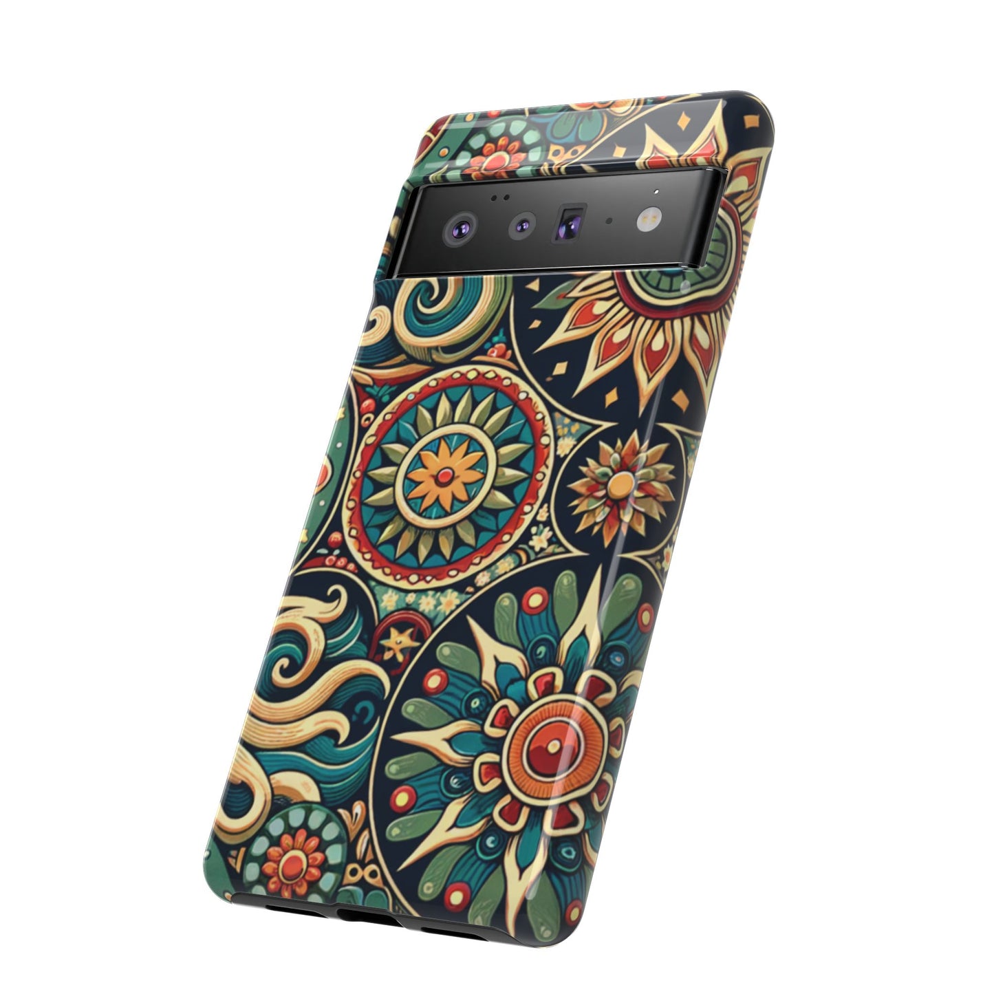 Boho Phone Case with Colorful Mandala Design, Stylish Phone Cover, Trendy Case for Women, Gift for Her, Bohemian Style Accessories