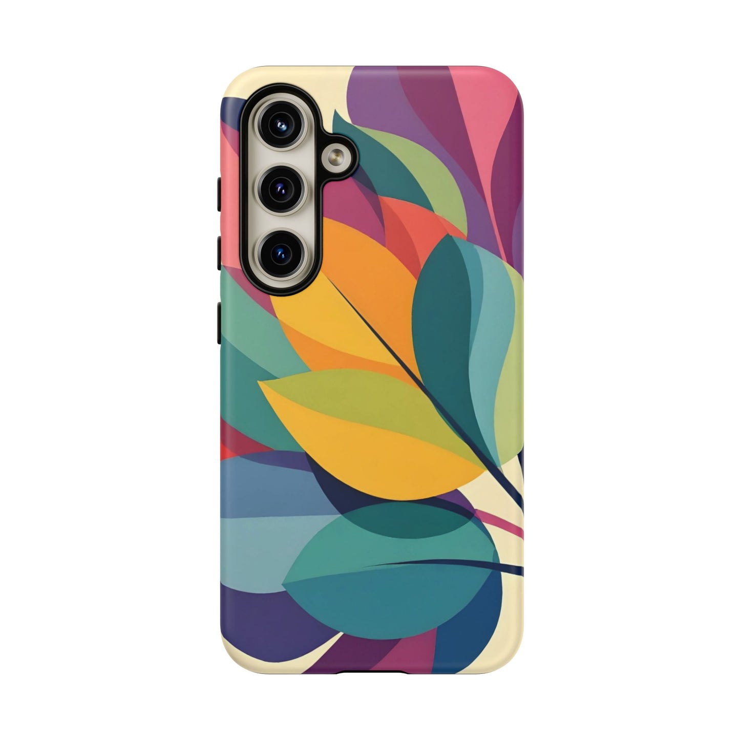 Colorful Leaf Phone Case, Tough TPU Cover, Eco-Friendly Design, Perfect Gift for Nature Lovers, Vibrant Floral Style