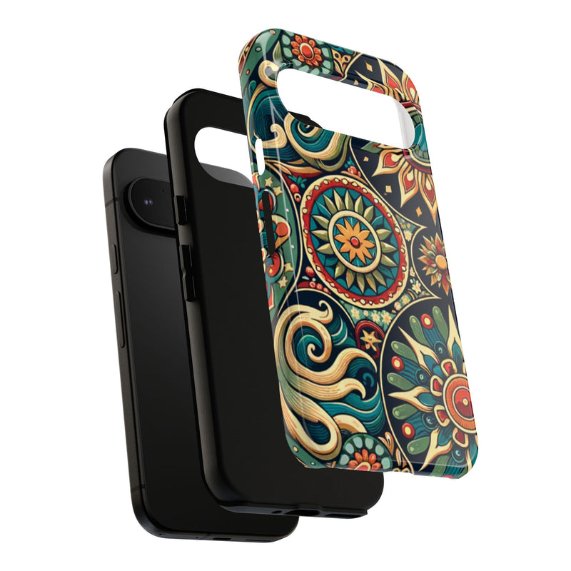 Boho Phone Case with Colorful Mandala Design, Stylish Phone Cover, Trendy Case for Women, Gift for Her, Bohemian Style Accessories