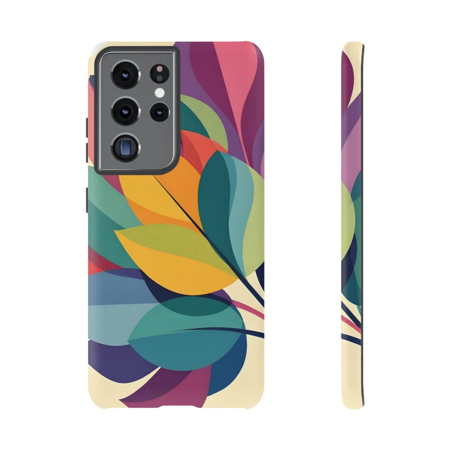Colorful Leaf Phone Case, Tough TPU Cover, Eco-Friendly Design, Perfect Gift for Nature Lovers, Vibrant Floral Style