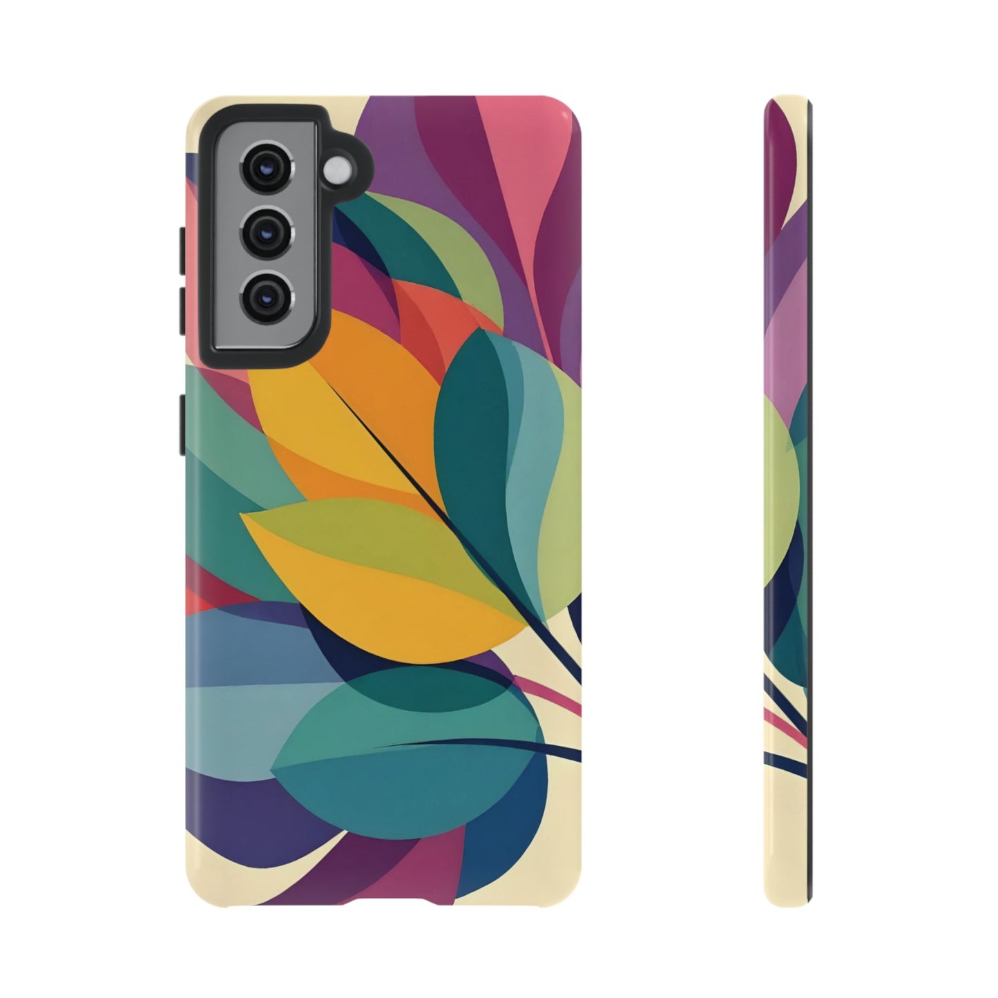 Colorful Leaf Phone Case, Tough TPU Cover, Eco-Friendly Design, Perfect Gift for Nature Lovers, Vibrant Floral Style