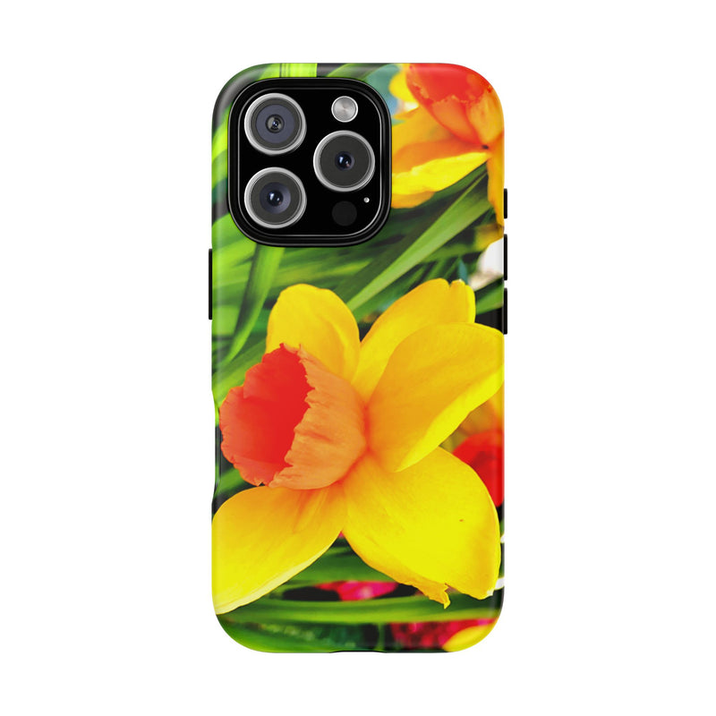 Floral Tough Case for iPhone - Bright Yellow Flower Design