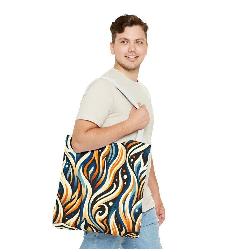 Vibrant Boho Tote Bag - Colorful AOP Design, Beach Essential, Everyday Carry, Gift Idea, Stylish and Functional