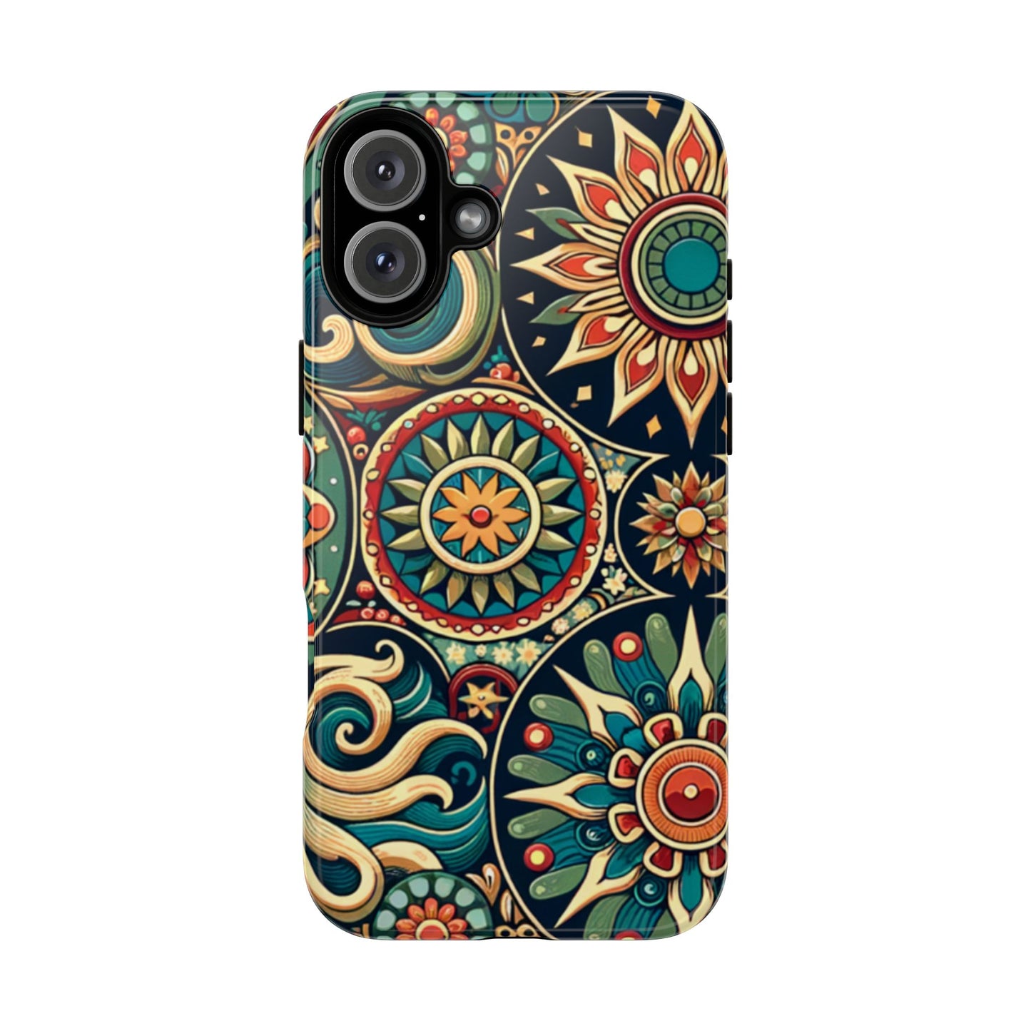 Boho Phone Case with Colorful Mandala Design, Stylish Phone Cover, Trendy Case for Women, Gift for Her, Bohemian Style Accessories