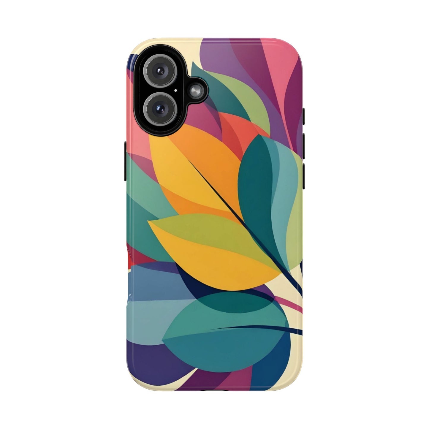 Colorful Leaf Phone Case, Tough TPU Cover, Eco-Friendly Design, Perfect Gift for Nature Lovers, Vibrant Floral Style
