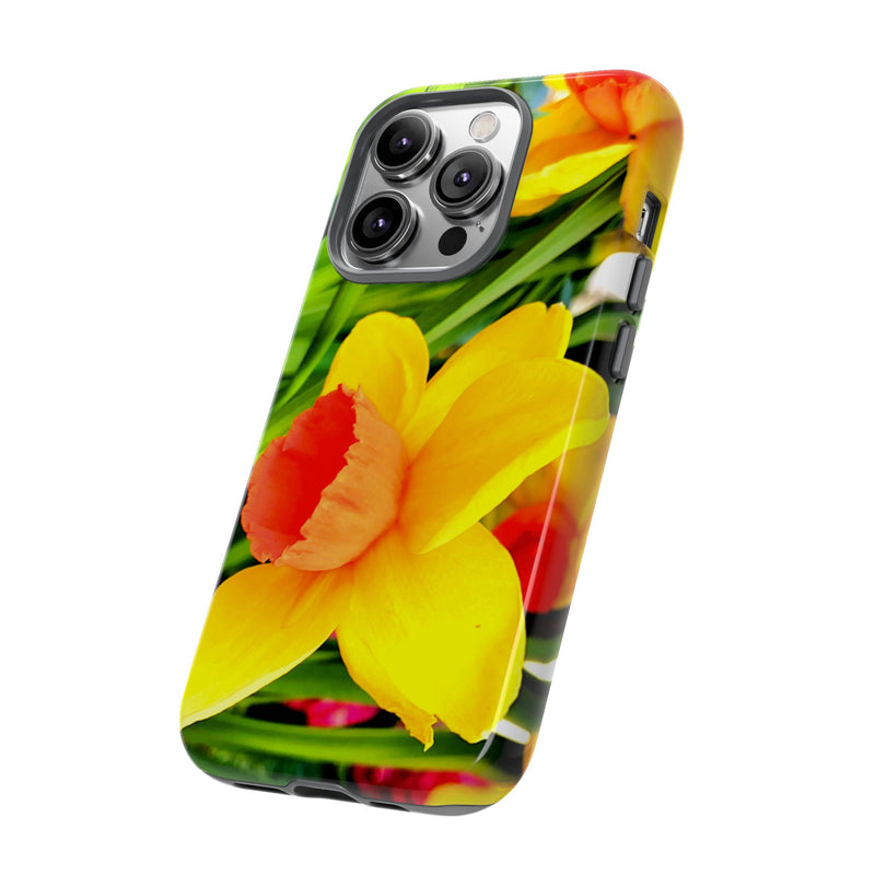 Floral Tough Case for iPhone - Bright Yellow Flower Design