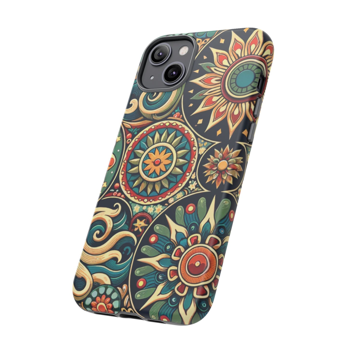 Boho Phone Case with Colorful Mandala Design, Stylish Phone Cover, Trendy Case for Women, Gift for Her, Bohemian Style Accessories