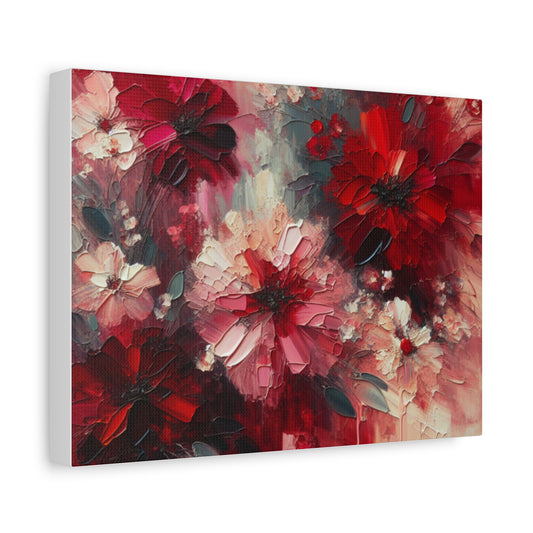Floral Abstract Canvas Art - Vibrant 1.25" Wall Decor