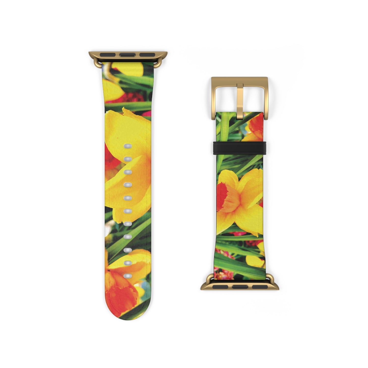 Vibrant Floral Watch Band - Adjustable, Colorful Design for Nature Lovers