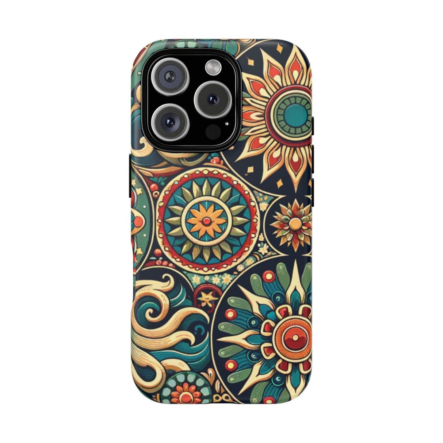 Boho Phone Case with Colorful Mandala Design, Stylish Phone Cover, Trendy Case for Women, Gift for Her, Bohemian Style Accessories