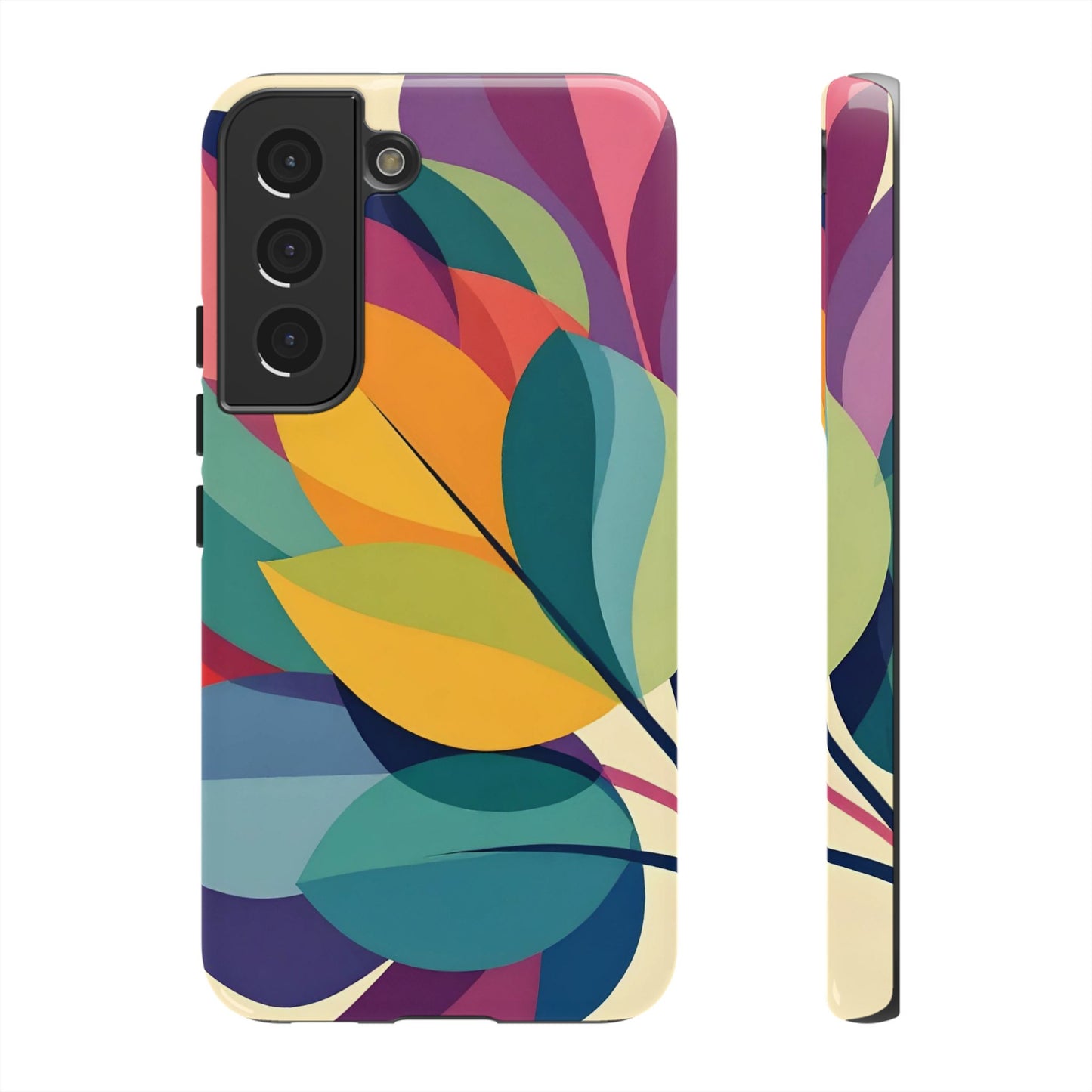 Colorful Leaf Phone Case, Tough TPU Cover, Eco-Friendly Design, Perfect Gift for Nature Lovers, Vibrant Floral Style