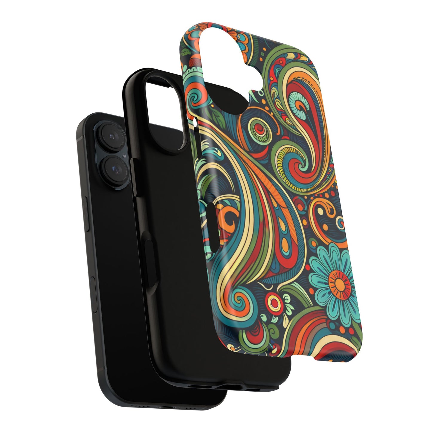 Bohemian Floral Phone Case - Colorful Tough Cover for Stylish Protection