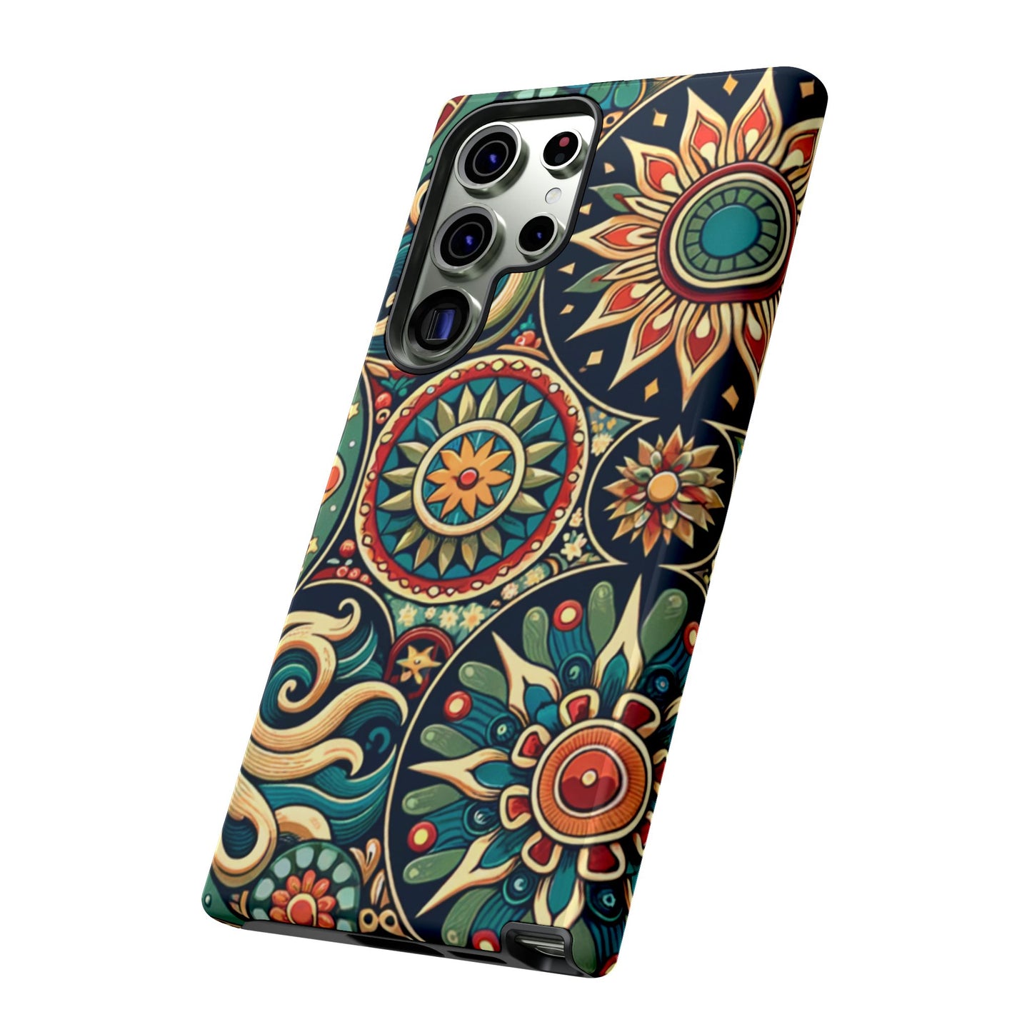 Boho Phone Case with Colorful Mandala Design, Stylish Phone Cover, Trendy Case for Women, Gift for Her, Bohemian Style Accessories
