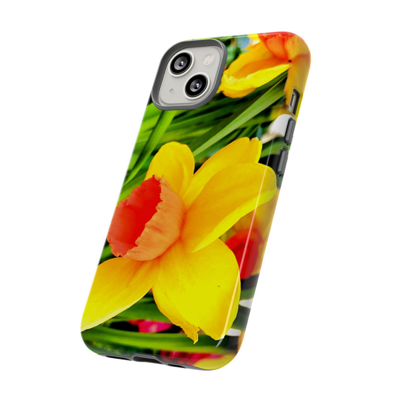 Floral Tough Case for iPhone - Bright Yellow Flower Design