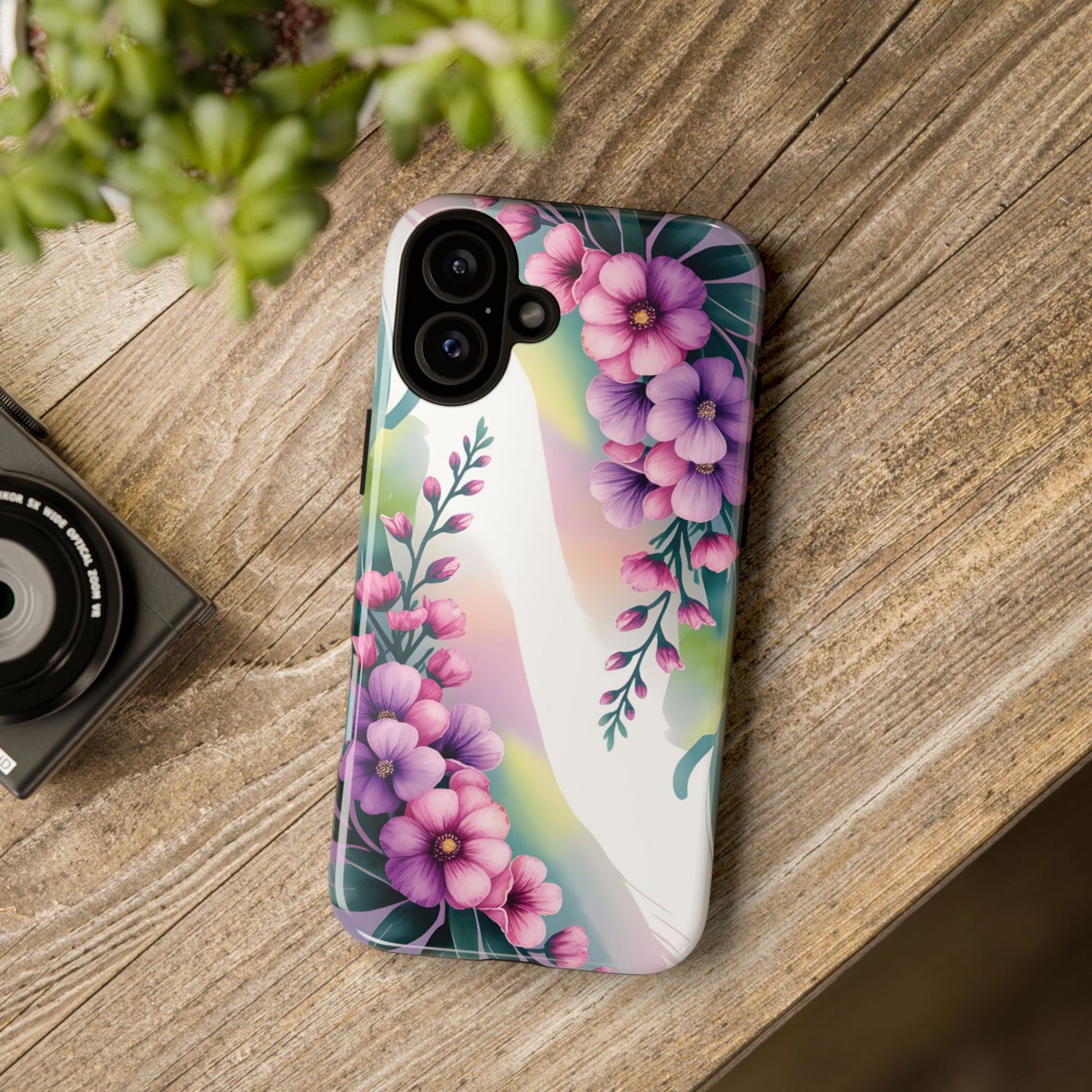 Floral Phone Case with Tough Protection, Stylish Cover for Smartphone, Flower Design Case, Gift for Her, Customizable Phone Accessories