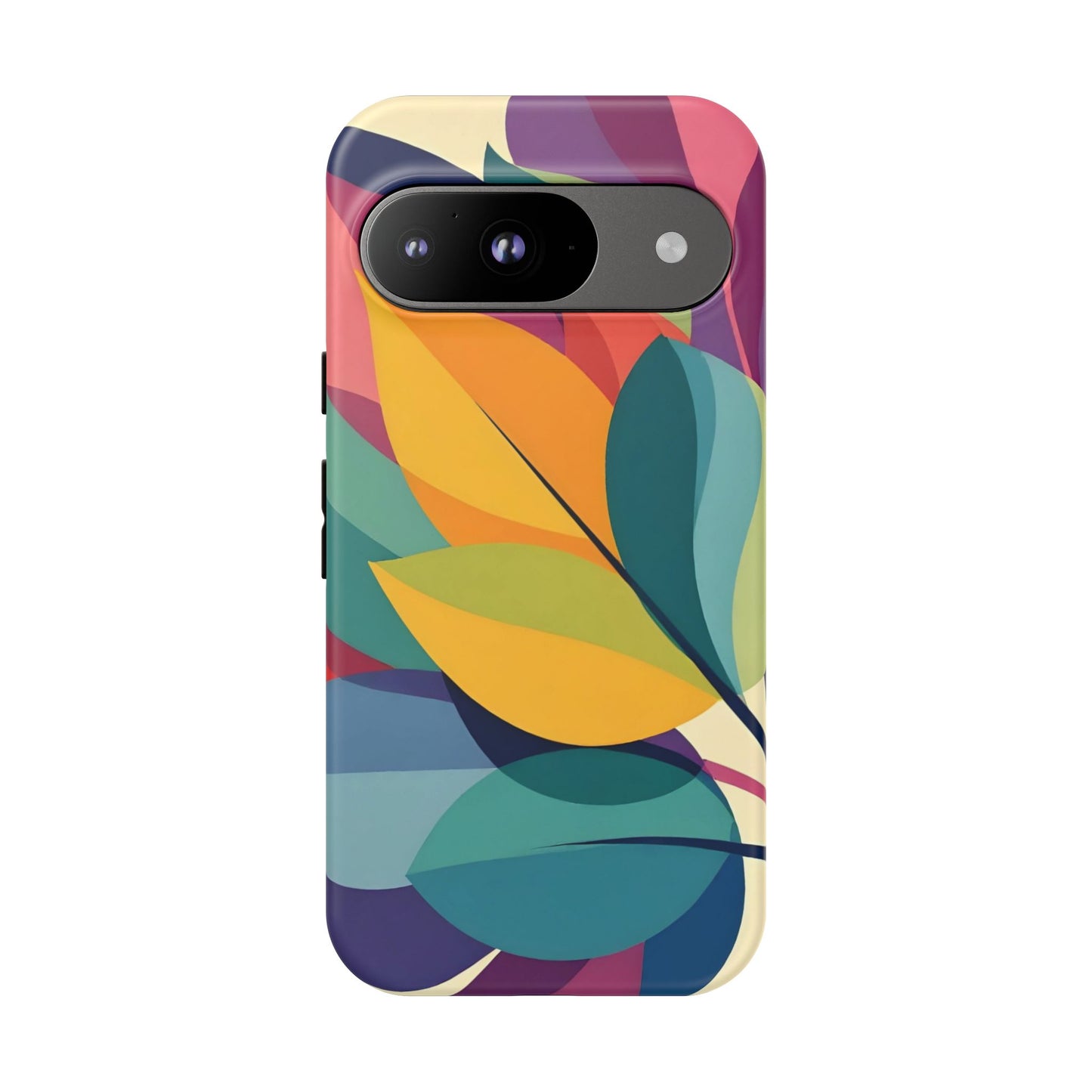 Colorful Leaf Phone Case, Tough TPU Cover, Eco-Friendly Design, Perfect Gift for Nature Lovers, Vibrant Floral Style