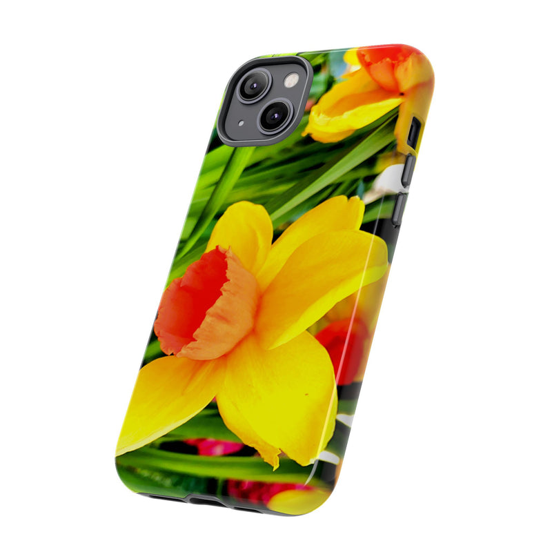 Floral Tough Case for iPhone - Bright Yellow Flower Design