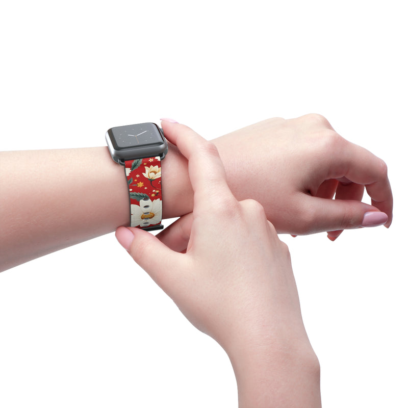 Floral Pattern Watch Band - Stylish & Vibrant Accessory for Everyday Use