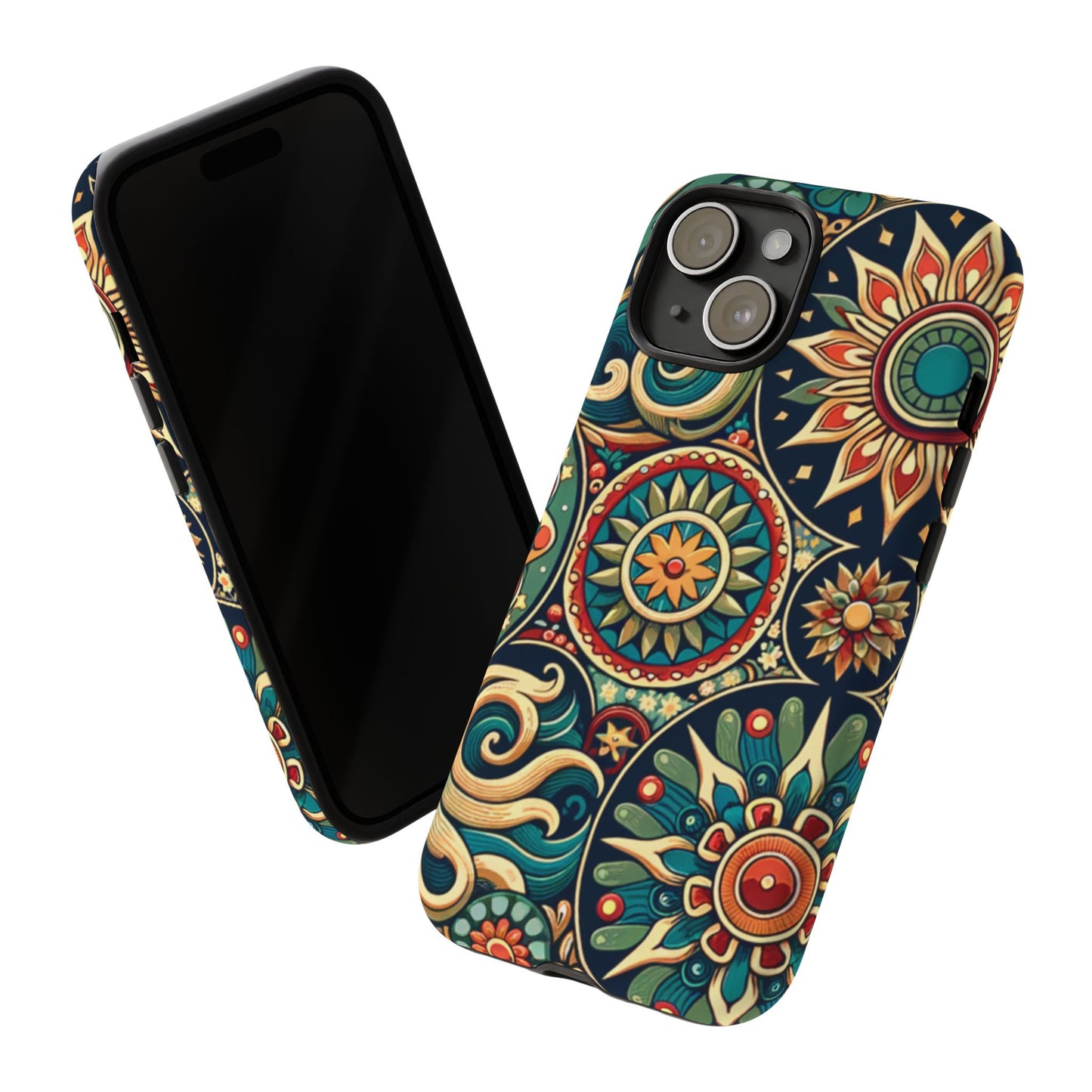 Boho Phone Case with Colorful Mandala Design, Stylish Phone Cover, Trendy Case for Women, Gift for Her, Bohemian Style Accessories