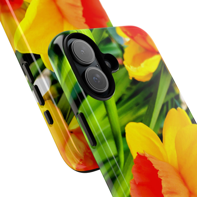 Floral Tough Case for iPhone - Bright Yellow Flower Design