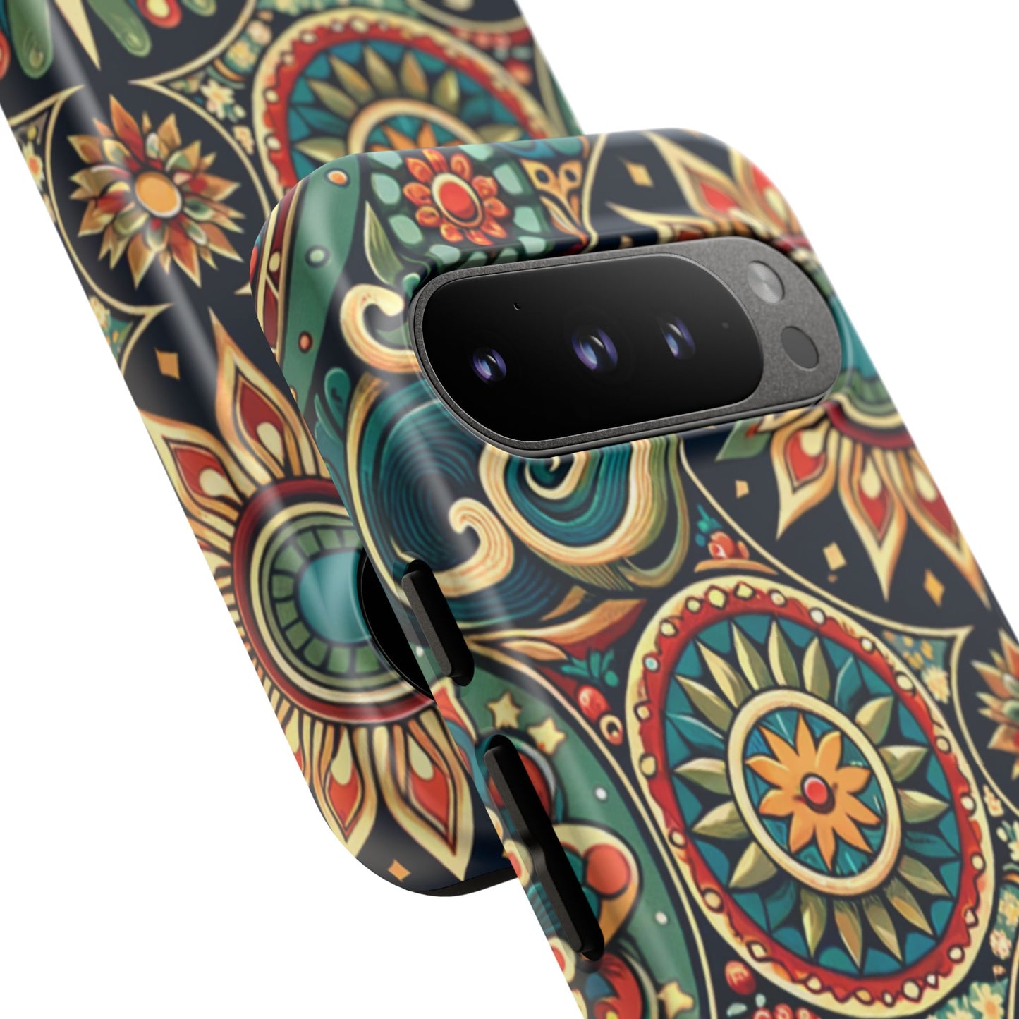 Boho Phone Case with Colorful Mandala Design, Stylish Phone Cover, Trendy Case for Women, Gift for Her, Bohemian Style Accessories