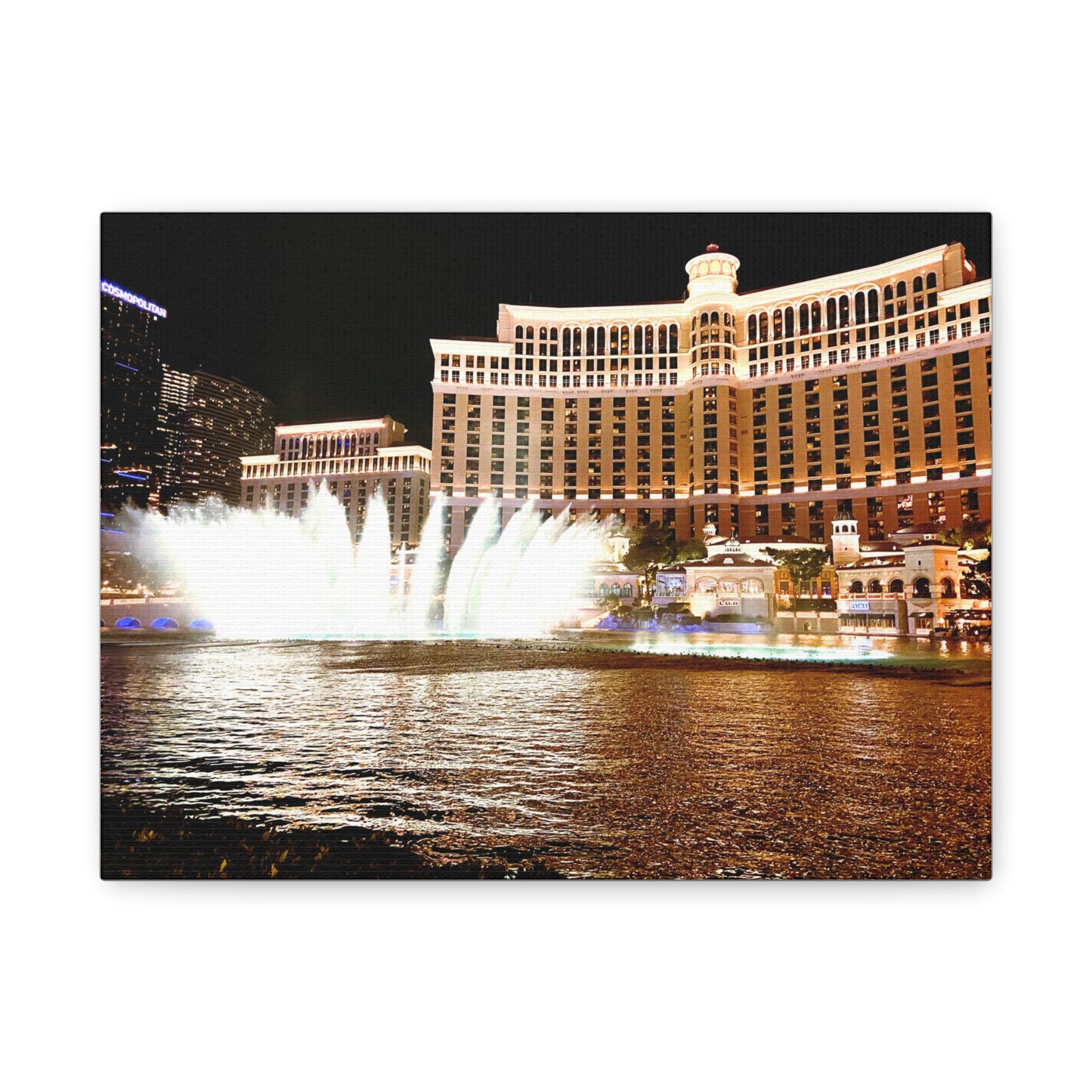 Bellagio Fountain Wall Art – Matte Canvas Print, 1.25"