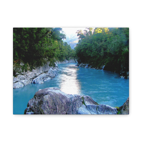 Serene River Landscape Canvas Print – Tranquil Home Decor