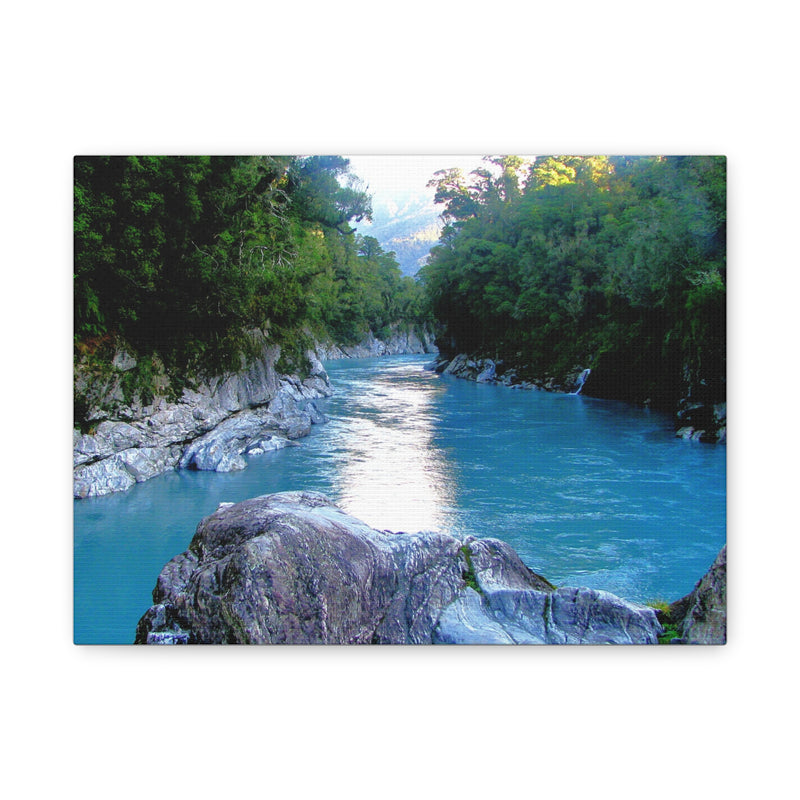 Serene River Landscape Canvas Print – Tranquil Home Decor