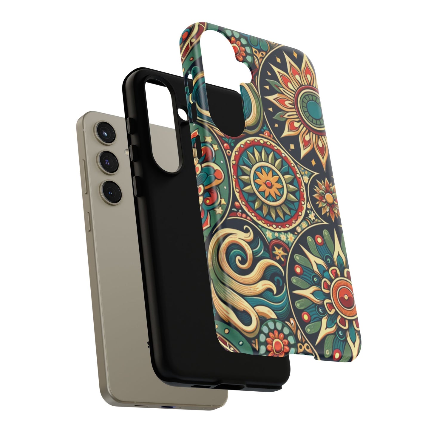 Boho Phone Case with Colorful Mandala Design, Stylish Phone Cover, Trendy Case for Women, Gift for Her, Bohemian Style Accessories