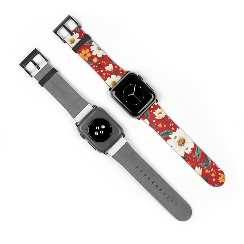 Floral Pattern Watch Band - Stylish & Vibrant Accessory for Everyday Use