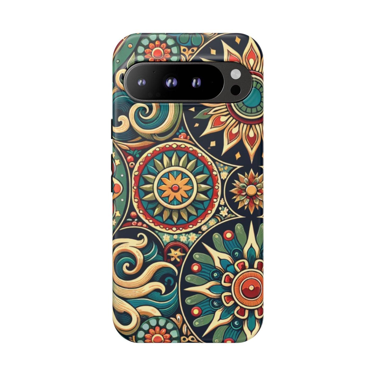 Boho Phone Case with Colorful Mandala Design, Stylish Phone Cover, Trendy Case for Women, Gift for Her, Bohemian Style Accessories