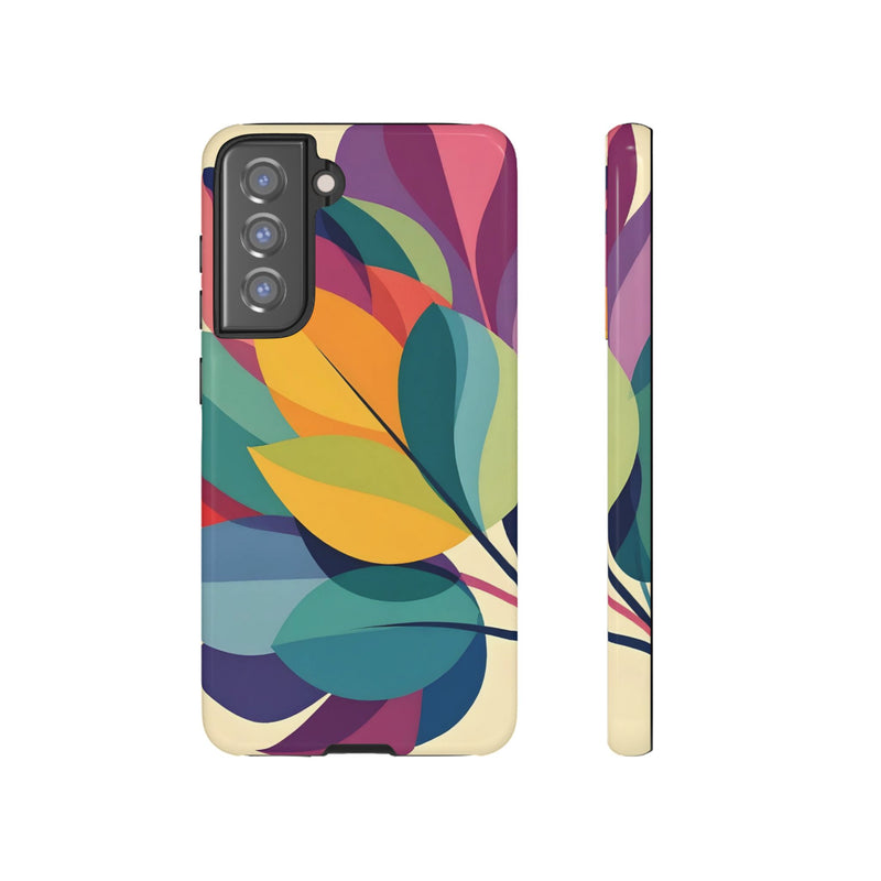 Colorful Leaf Phone Case, Tough TPU Cover, Eco-Friendly Design, Perfect Gift for Nature Lovers, Vibrant Floral Style