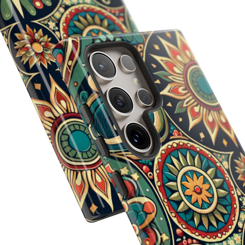 Boho Phone Case with Colorful Mandala Design, Stylish Phone Cover, Trendy Case for Women, Gift for Her, Bohemian Style Accessories