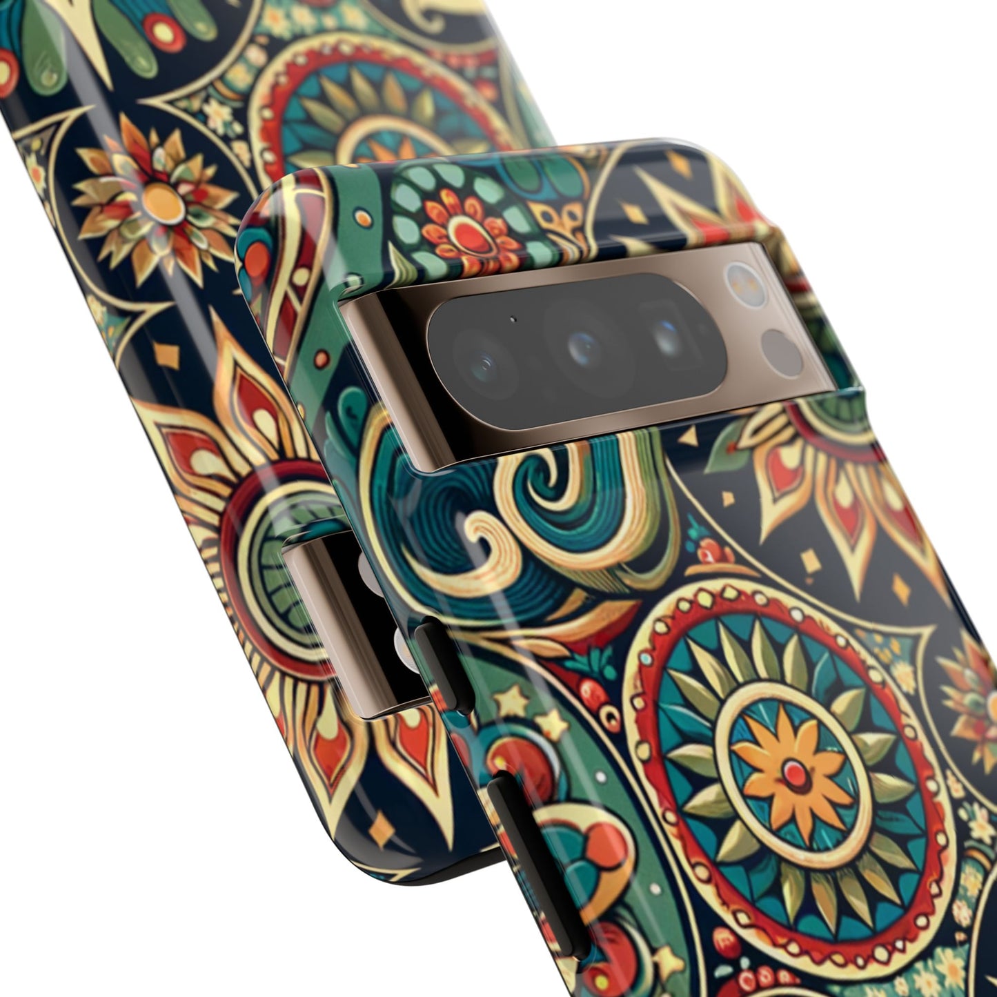 Boho Phone Case with Colorful Mandala Design, Stylish Phone Cover, Trendy Case for Women, Gift for Her, Bohemian Style Accessories