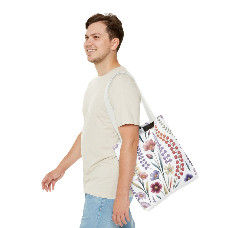 Floral Tote Bag, Stylish Shopping Bag, Reusable Grocery Tote, Summer Outing Purse, Eco-Friendly Gift, Flower Pattern Accessory