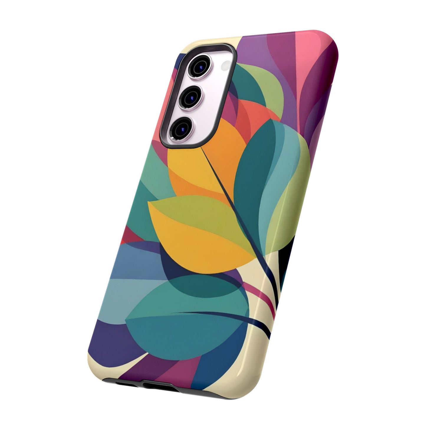 Colorful Leaf Phone Case, Tough TPU Cover, Eco-Friendly Design, Perfect Gift for Nature Lovers, Vibrant Floral Style