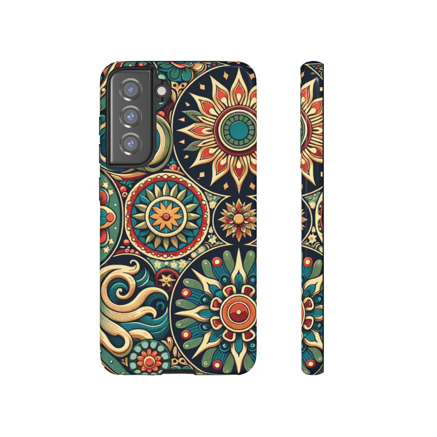 Boho Phone Case with Colorful Mandala Design, Stylish Phone Cover, Trendy Case for Women, Gift for Her, Bohemian Style Accessories