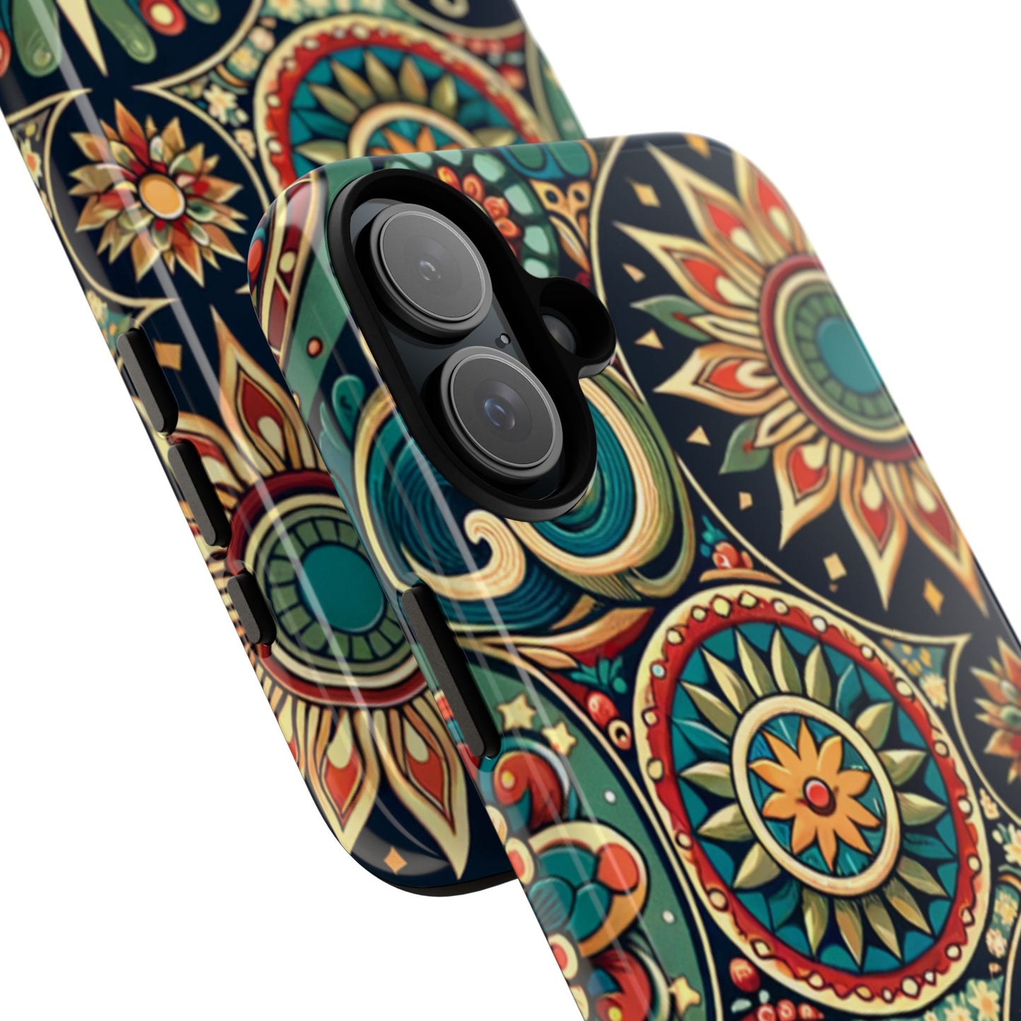 Boho Phone Case with Colorful Mandala Design, Stylish Phone Cover, Trendy Case for Women, Gift for Her, Bohemian Style Accessories