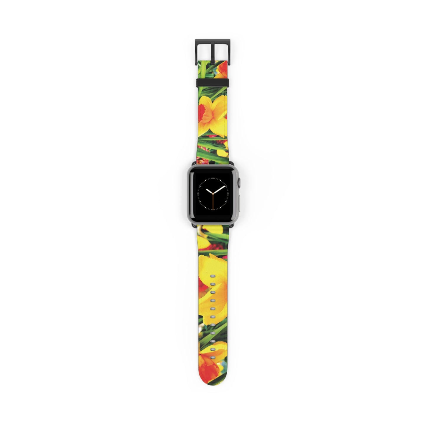 Vibrant Floral Watch Band - Adjustable, Colorful Design for Nature Lovers