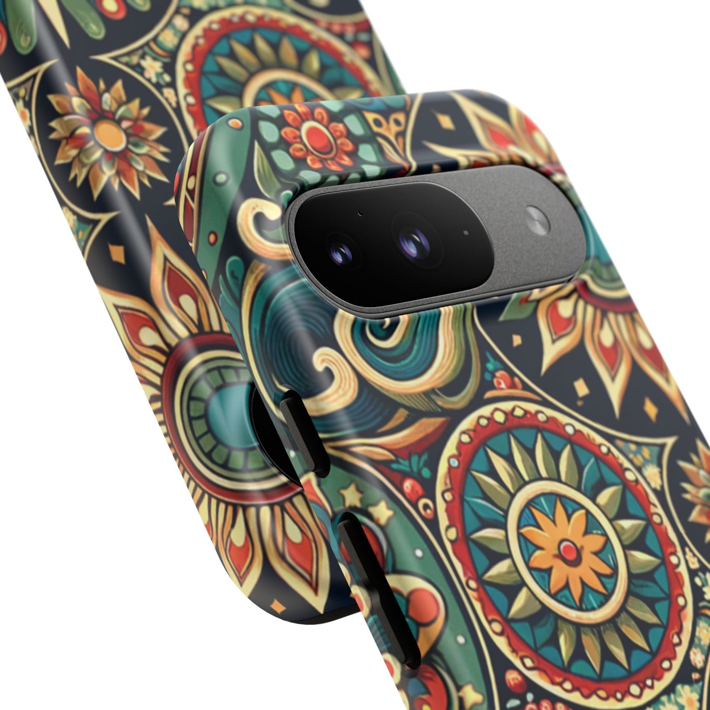 Boho Phone Case with Colorful Mandala Design, Stylish Phone Cover, Trendy Case for Women, Gift for Her, Bohemian Style Accessories
