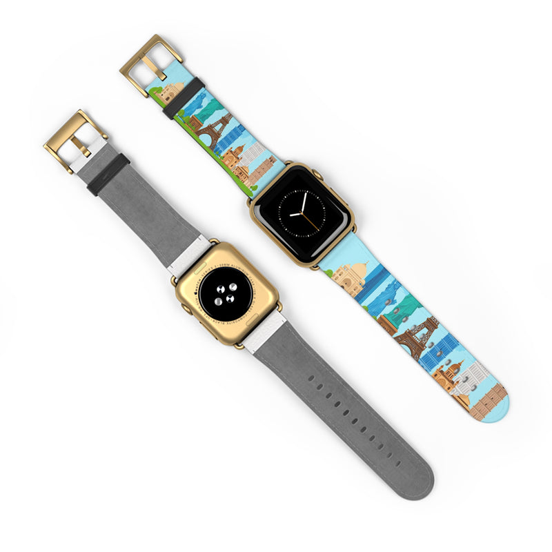 World Landmark Watch Band - Travel-Inspired Design for Adventurers