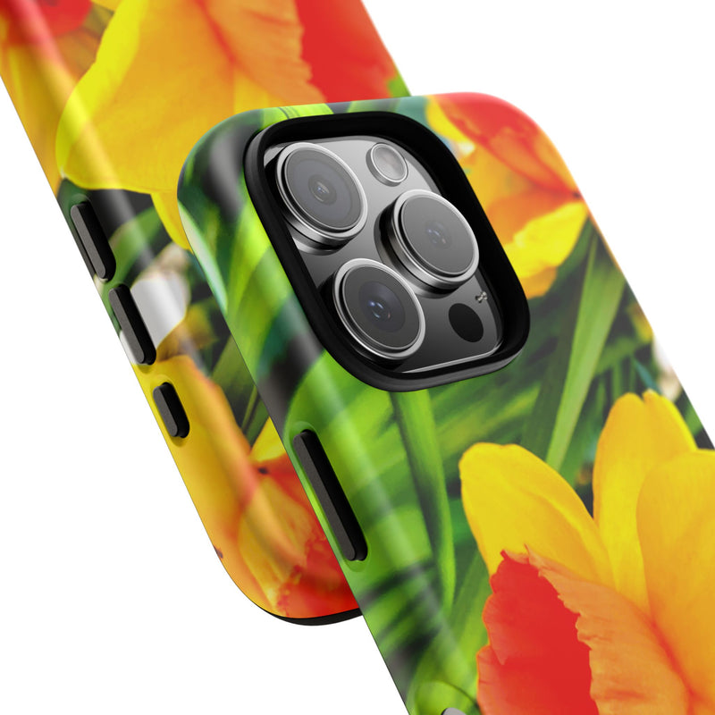Floral Tough Case for iPhone - Bright Yellow Flower Design