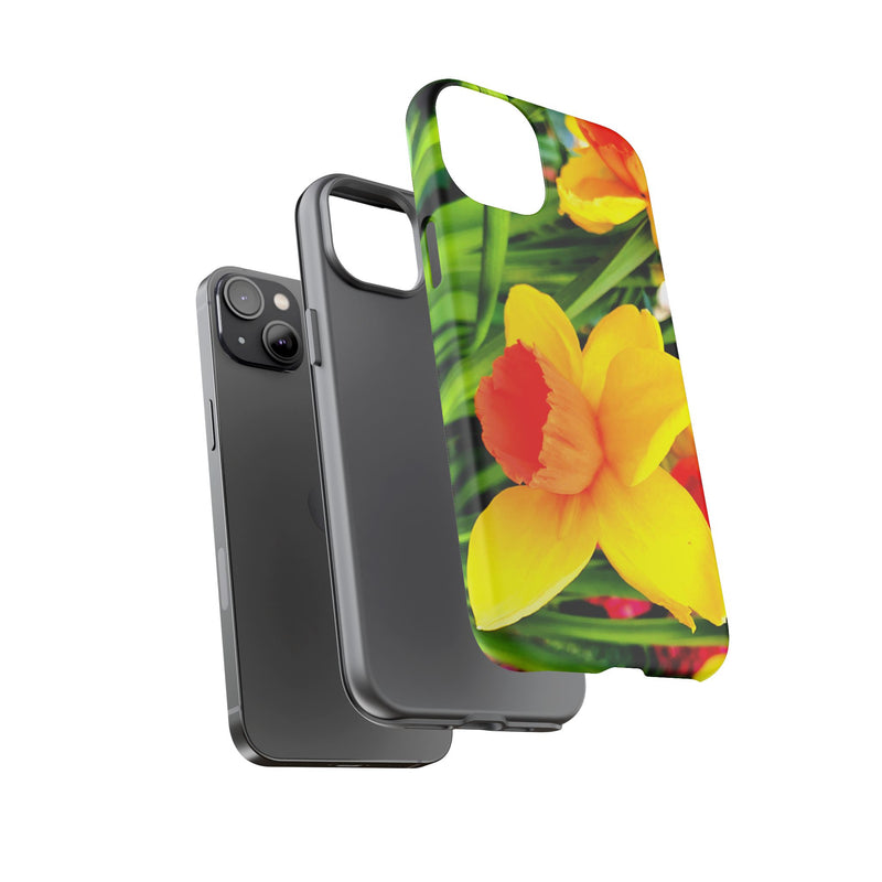 Floral Tough Case for iPhone - Bright Yellow Flower Design