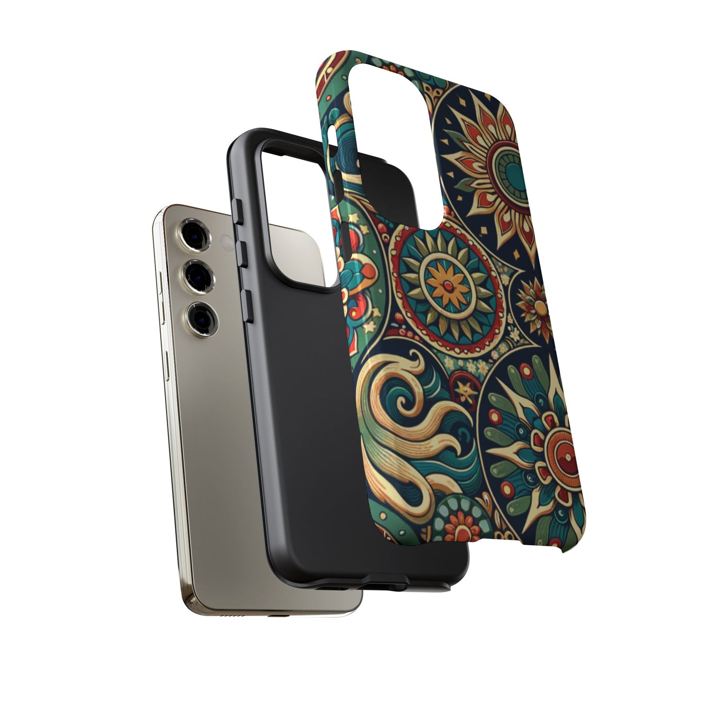 Boho Phone Case with Colorful Mandala Design, Stylish Phone Cover, Trendy Case for Women, Gift for Her, Bohemian Style Accessories