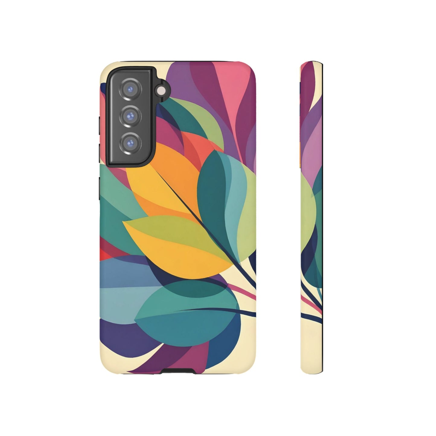 Colorful Leaf Phone Case, Tough TPU Cover, Eco-Friendly Design, Perfect Gift for Nature Lovers, Vibrant Floral Style