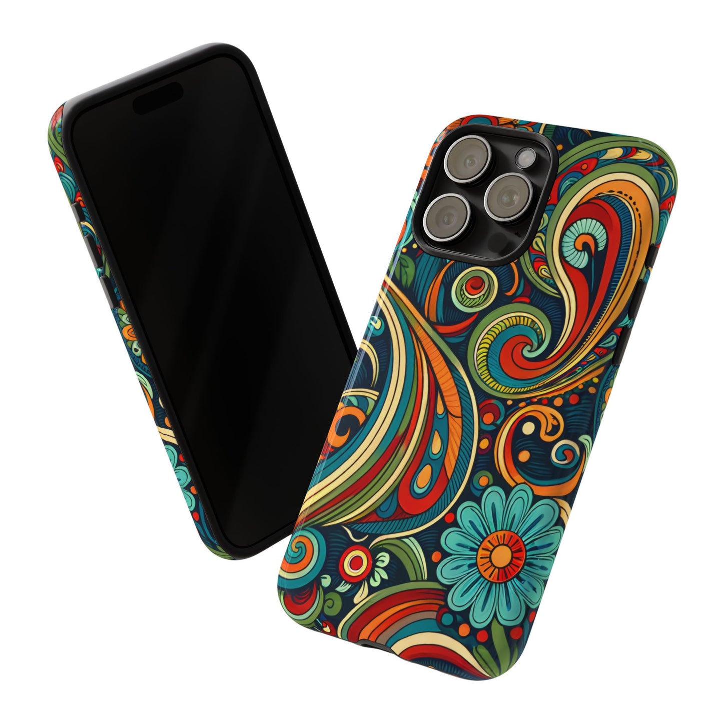 Bohemian Floral Phone Case - Colorful Tough Cover for Stylish Protection