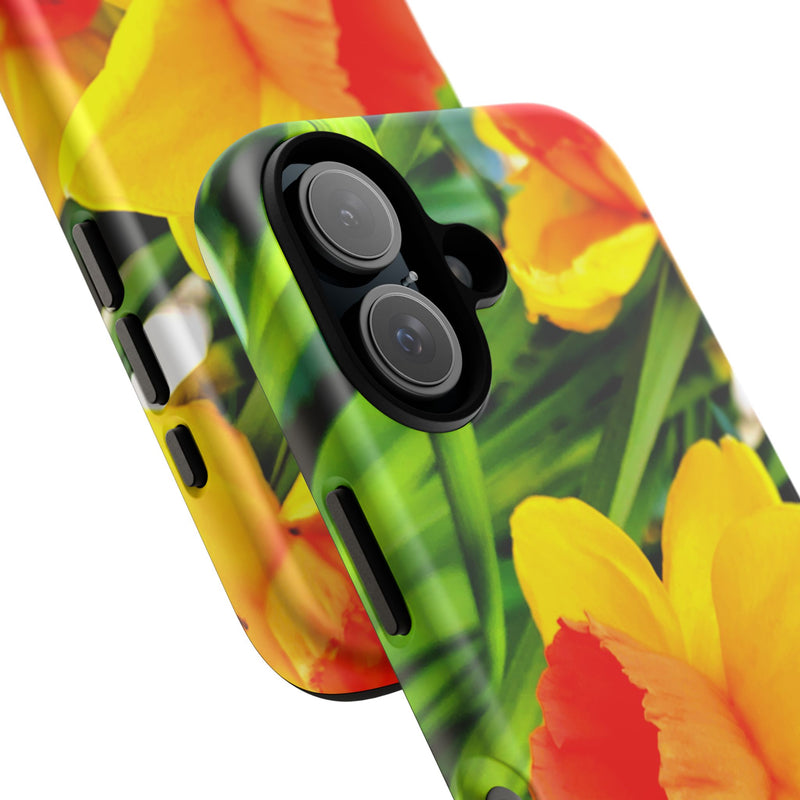 Floral Tough Case for iPhone - Bright Yellow Flower Design