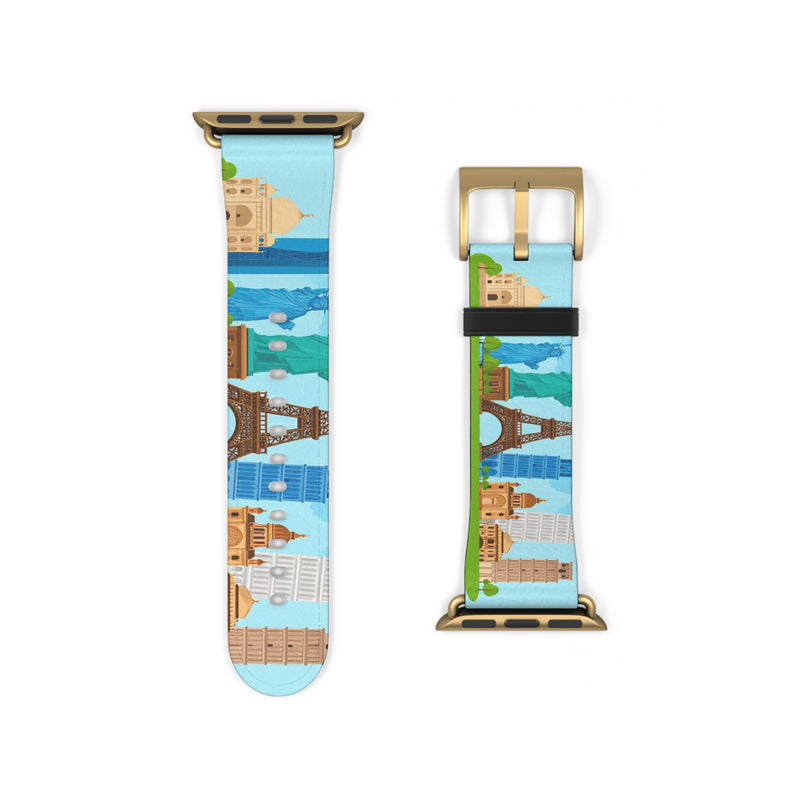 World Landmark Watch Band - Travel-Inspired Design for Adventurers